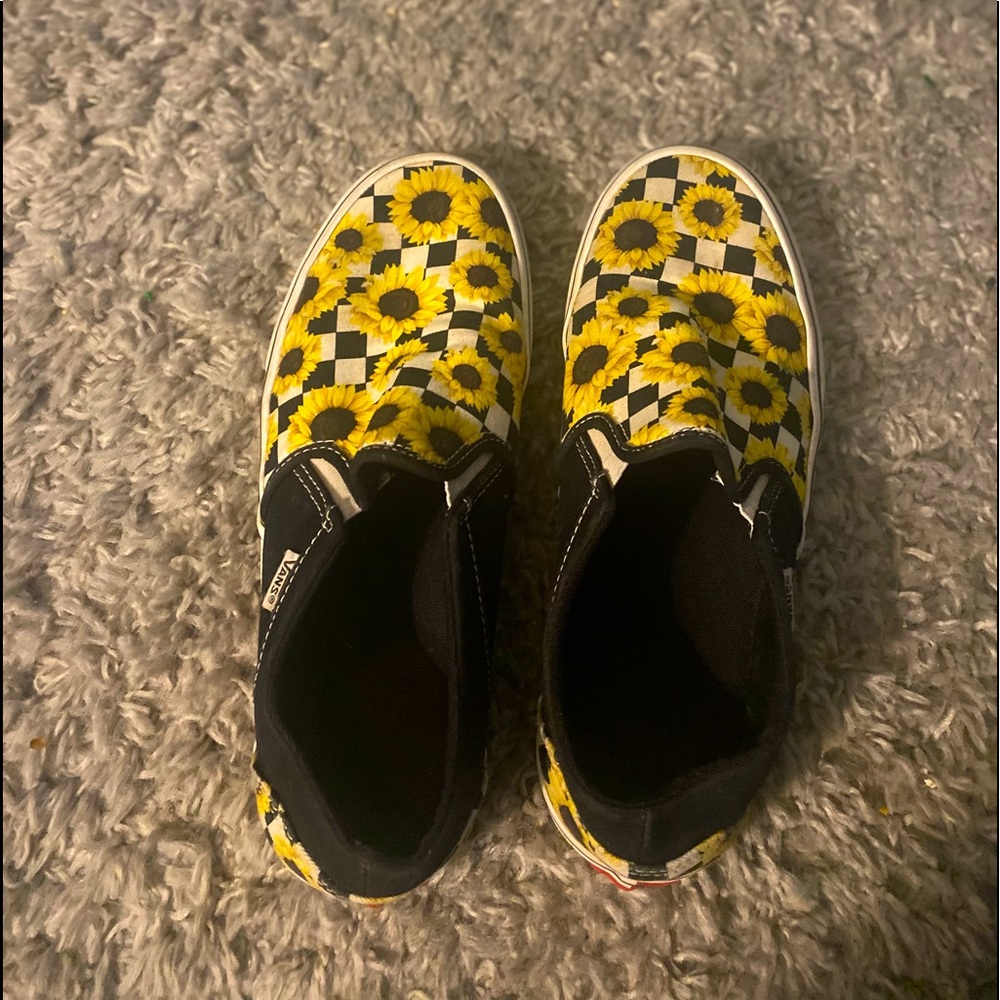 Sunflower checkered vans